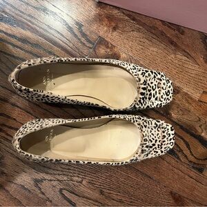 Ann Mashburn Buckle flat- Leopard calf hair